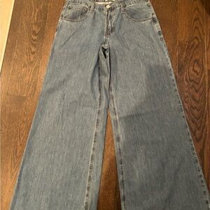 Frame Denim Blue Wide Leg Jeans